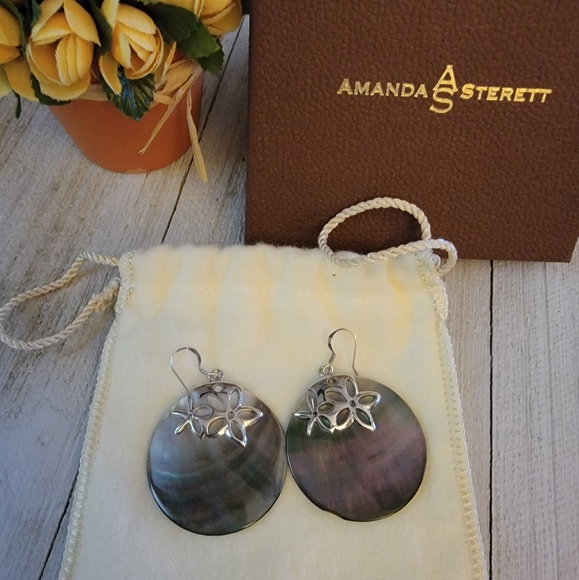 NIB Amanda Sterett Iredecent Earrings - Picture 1 of 8